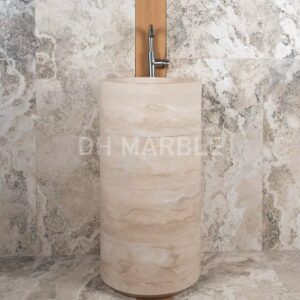 Dikey Traverten Lavabo