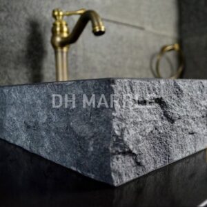 Doğal Patlatma Siyah Lavabo