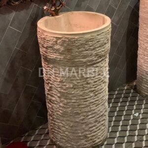 Eskitme Dikey Traverten Lavabo