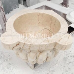 Fosilli Kavun Dilimli Bej Kurna