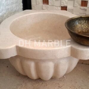 Kavun Dilimli Mermer Kurna